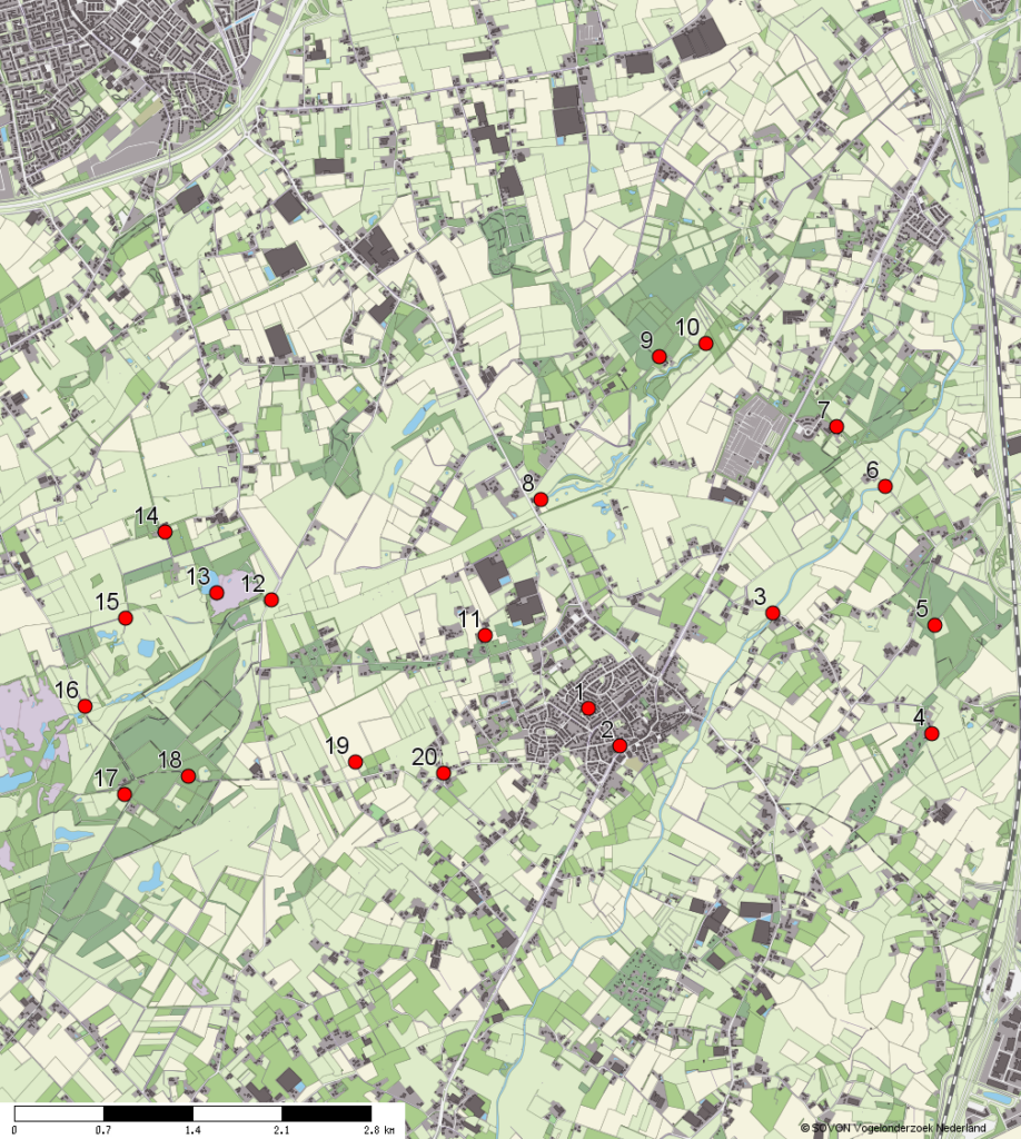 2026 Locaties PTT tellingen rondom Rijsbergen